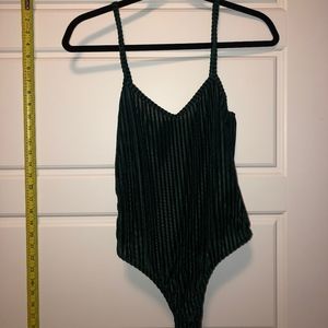Dark Green Velvet BodySuit